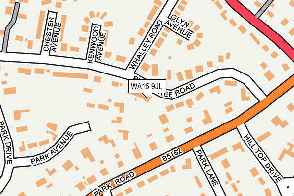 WA15 9JL map - OS OpenMap – Local (Ordnance Survey) WA15 9JL map - OS OpenMap – Local (Ordnance Survey)