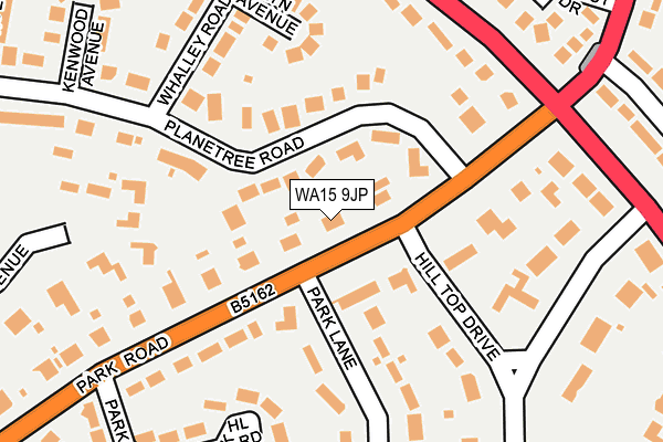 WA15 9JP map - OS OpenMap – Local (Ordnance Survey) WA15 9JP map - OS OpenMap – Local (Ordnance Survey)