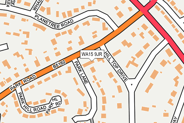 WA15 9JR map - OS OpenMap – Local (Ordnance Survey)