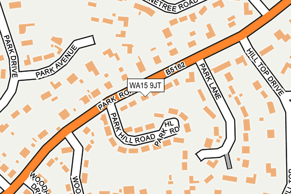 WA15 9JT map - OS OpenMap – Local (Ordnance Survey) WA15 9JT map - OS OpenMap – Local (Ordnance Survey)