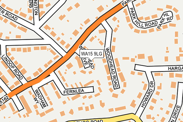 WA15 9LG map - OS OpenMap – Local (Ordnance Survey) WA15 9LG map - OS OpenMap – Local (Ordnance Survey)