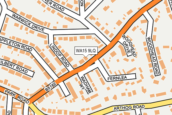 WA15 9LQ map - OS OpenMap – Local (Ordnance Survey) WA15 9LQ map - OS OpenMap – Local (Ordnance Survey)