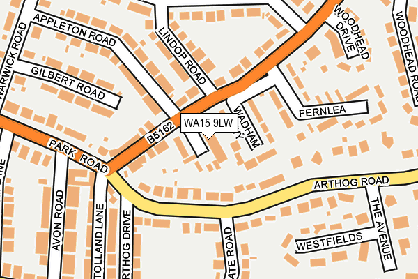 WA15 9LW map - OS OpenMap – Local (Ordnance Survey) WA15 9LW map - OS OpenMap – Local (Ordnance Survey)