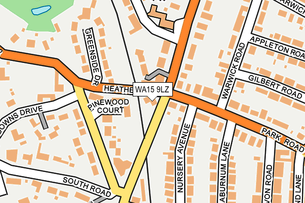 WA15 9LZ map - OS OpenMap – Local (Ordnance Survey) WA15 9LZ map - OS OpenMap – Local (Ordnance Survey)