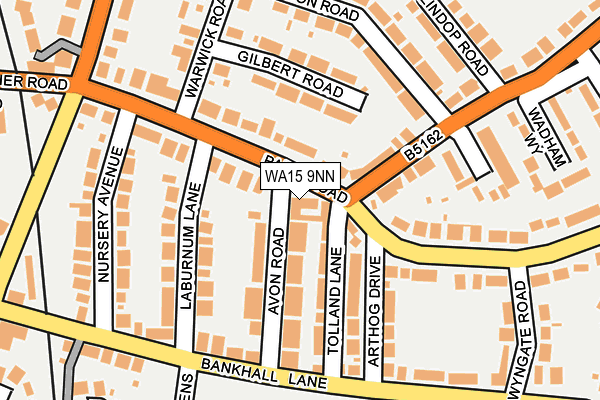WA15 9NN map - OS OpenMap – Local (Ordnance Survey) WA15 9NN map - OS OpenMap – Local (Ordnance Survey)