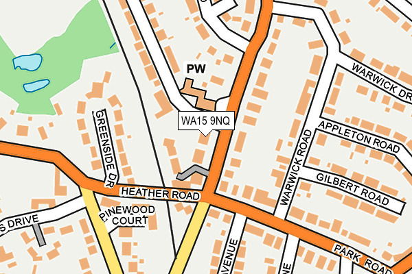 WA15 9NQ map - OS OpenMap – Local (Ordnance Survey) WA15 9NQ map - OS OpenMap – Local (Ordnance Survey)