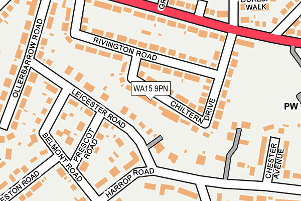 WA15 9PN map - OS OpenMap – Local (Ordnance Survey) WA15 9PN map - OS OpenMap – Local (Ordnance Survey)