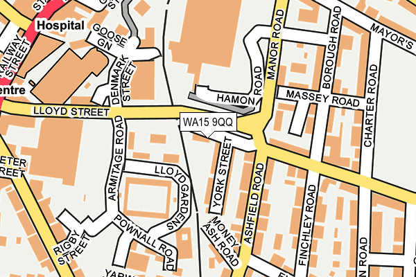 WA15 9QQ map - OS OpenMap – Local (Ordnance Survey) WA15 9QQ map - OS OpenMap – Local (Ordnance Survey)