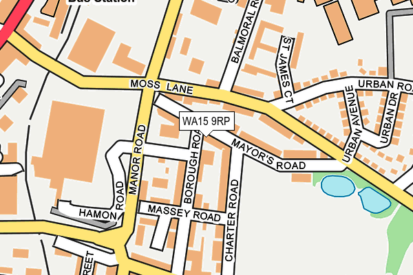WA15 9RP map - OS OpenMap – Local (Ordnance Survey) WA15 9RP map - OS OpenMap – Local (Ordnance Survey)
