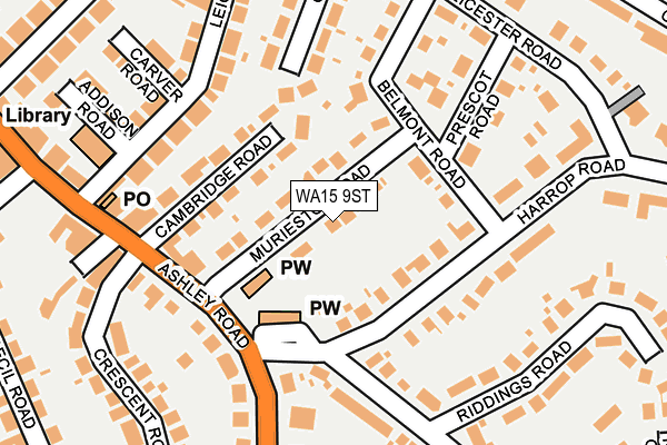 WA15 9ST map - OS OpenMap – Local (Ordnance Survey) WA15 9ST map - OS OpenMap – Local (Ordnance Survey)