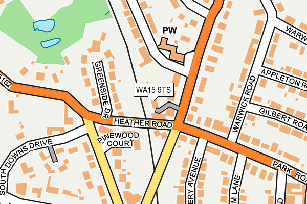 WA15 9TS map - OS OpenMap – Local (Ordnance Survey) WA15 9TS map - OS OpenMap – Local (Ordnance Survey)