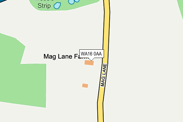 WA16 0AA map - OS OpenMap – Local (Ordnance Survey) WA16 0AA map - OS OpenMap – Local (Ordnance Survey)