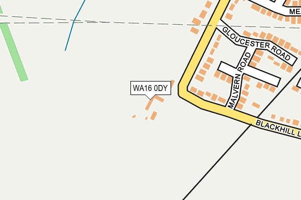 WA16 0DY map - OS OpenMap – Local (Ordnance Survey) WA16 0DY map - OS OpenMap – Local (Ordnance Survey)