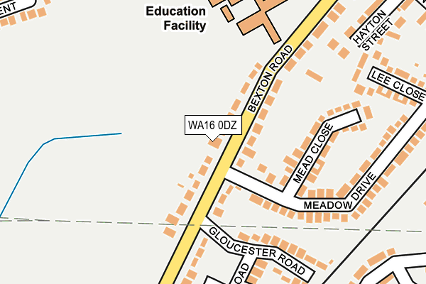 WA16 0DZ map - OS OpenMap – Local (Ordnance Survey) WA16 0DZ map - OS OpenMap – Local (Ordnance Survey)
