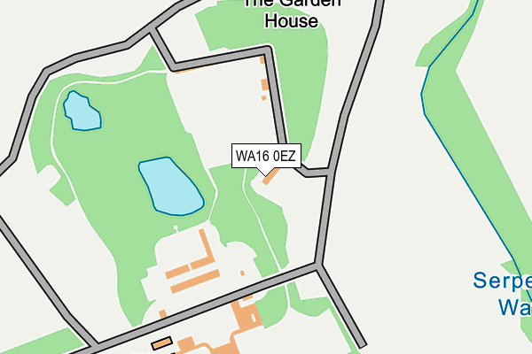 WA16 0EZ map - OS OpenMap – Local (Ordnance Survey)
