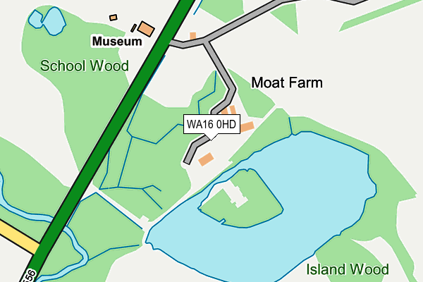 WA16 0HD map - OS OpenMap – Local (Ordnance Survey) WA16 0HD map - OS OpenMap – Local (Ordnance Survey)