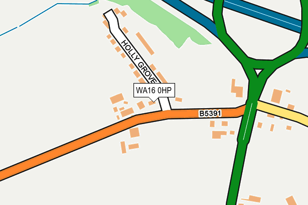 WA16 0HP map - OS OpenMap – Local (Ordnance Survey) WA16 0HP map - OS OpenMap – Local (Ordnance Survey)