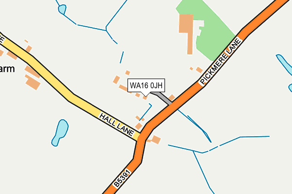 WA16 0JH map - OS OpenMap – Local (Ordnance Survey) WA16 0JH map - OS OpenMap – Local (Ordnance Survey)