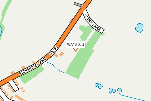 WA16 0JU map - OS OpenMap – Local (Ordnance Survey) WA16 0JU map - OS OpenMap – Local (Ordnance Survey)