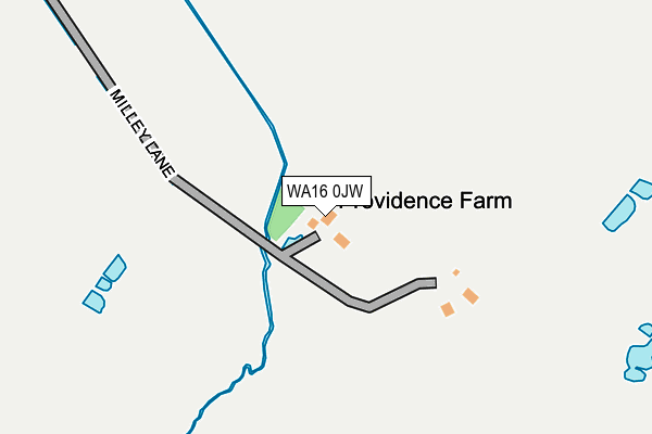 WA16 0JW map - OS OpenMap – Local (Ordnance Survey) WA16 0JW map - OS OpenMap – Local (Ordnance Survey)