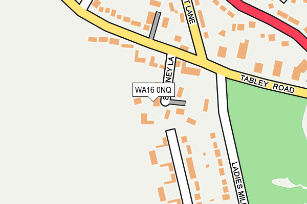 WA16 0NQ map - OS OpenMap – Local (Ordnance Survey) WA16 0NQ map - OS OpenMap – Local (Ordnance Survey)