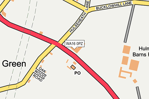 WA16 0PZ map - OS OpenMap – Local (Ordnance Survey) WA16 0PZ map - OS OpenMap – Local (Ordnance Survey)