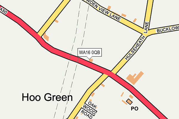 WA16 0QB map - OS OpenMap – Local (Ordnance Survey) WA16 0QB map - OS OpenMap – Local (Ordnance Survey)