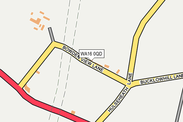 WA16 0QD map - OS OpenMap – Local (Ordnance Survey) WA16 0QD map - OS OpenMap – Local (Ordnance Survey)