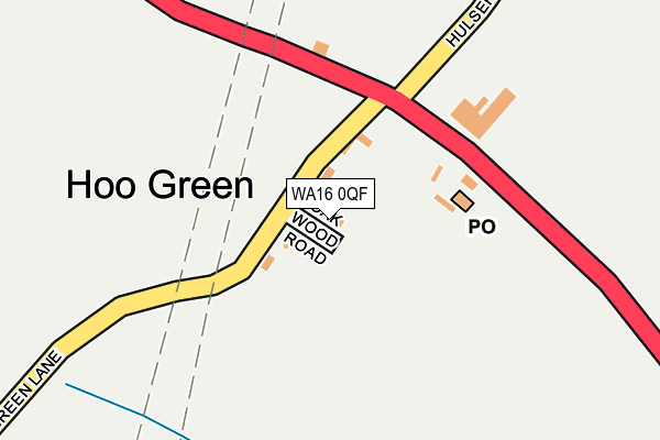 WA16 0QF map - OS OpenMap – Local (Ordnance Survey)