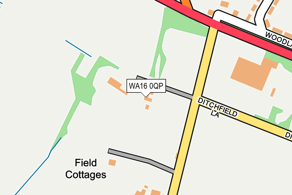WA16 0QP map - OS OpenMap – Local (Ordnance Survey) WA16 0QP map - OS OpenMap – Local (Ordnance Survey)
