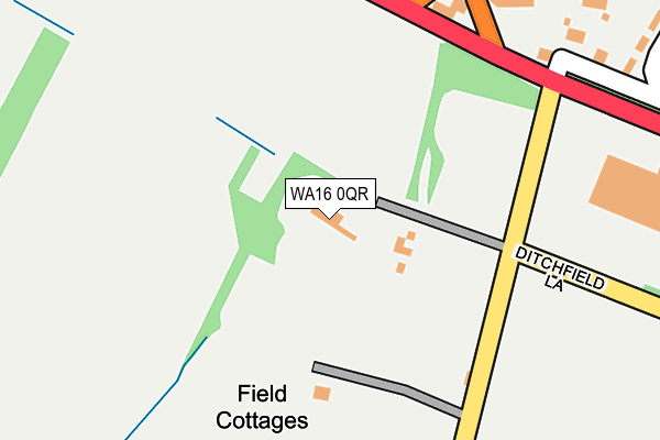 WA16 0QR map - OS OpenMap – Local (Ordnance Survey) WA16 0QR map - OS OpenMap – Local (Ordnance Survey)