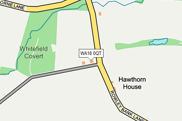 WA16 0QT map - OS OpenMap – Local (Ordnance Survey) WA16 0QT map - OS OpenMap – Local (Ordnance Survey)