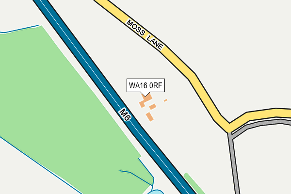 WA16 0RF map - OS OpenMap – Local (Ordnance Survey) WA16 0RF map - OS OpenMap – Local (Ordnance Survey)