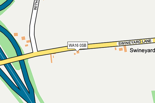 WA16 0SB map - OS OpenMap – Local (Ordnance Survey) WA16 0SB map - OS OpenMap – Local (Ordnance Survey)
