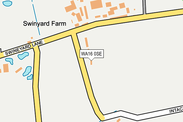 WA16 0SE map - OS OpenMap – Local (Ordnance Survey)