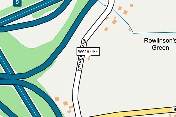 WA16 0SF map - OS OpenMap – Local (Ordnance Survey) WA16 0SF map - OS OpenMap – Local (Ordnance Survey)