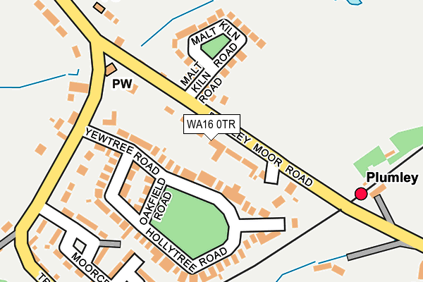 WA16 0TR map - OS OpenMap – Local (Ordnance Survey) WA16 0TR map - OS OpenMap – Local (Ordnance Survey)