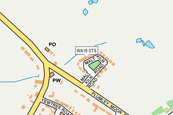 WA16 0TS map - OS OpenMap – Local (Ordnance Survey) WA16 0TS map - OS OpenMap – Local (Ordnance Survey)