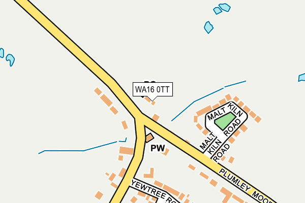 WA16 0TT map - OS OpenMap – Local (Ordnance Survey) WA16 0TT map - OS OpenMap – Local (Ordnance Survey)