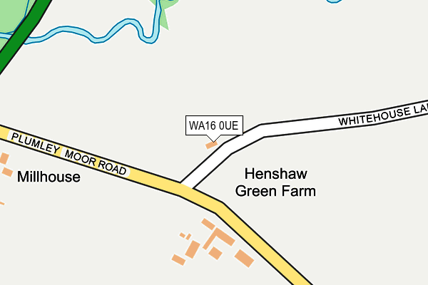 WA16 0UE map - OS OpenMap – Local (Ordnance Survey) WA16 0UE map - OS OpenMap – Local (Ordnance Survey)