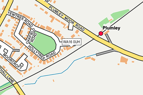 WA16 0UH map - OS OpenMap – Local (Ordnance Survey)