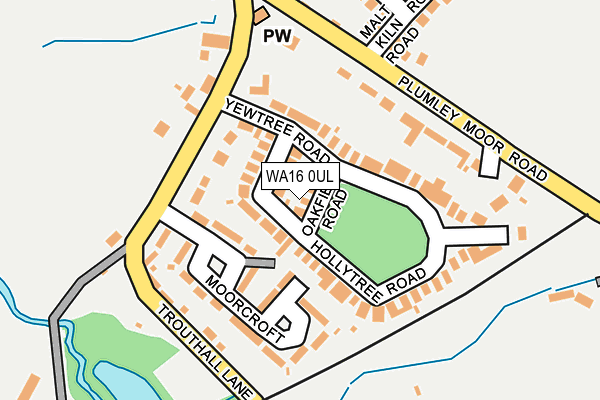 WA16 0UL map - OS OpenMap – Local (Ordnance Survey) WA16 0UL map - OS OpenMap – Local (Ordnance Survey)