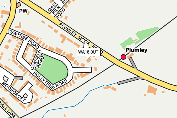 WA16 0UT map - OS OpenMap – Local (Ordnance Survey) WA16 0UT map - OS OpenMap – Local (Ordnance Survey)