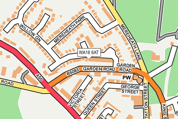 WA16 6AT map - OS OpenMap – Local (Ordnance Survey) WA16 6AT map - OS OpenMap – Local (Ordnance Survey)