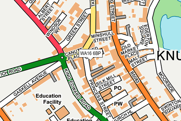 WA16 6BP map - OS OpenMap – Local (Ordnance Survey) WA16 6BP map - OS OpenMap – Local (Ordnance Survey)