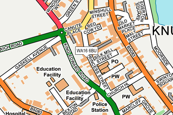 WA16 6BU map - OS OpenMap – Local (Ordnance Survey) WA16 6BU map - OS OpenMap – Local (Ordnance Survey)