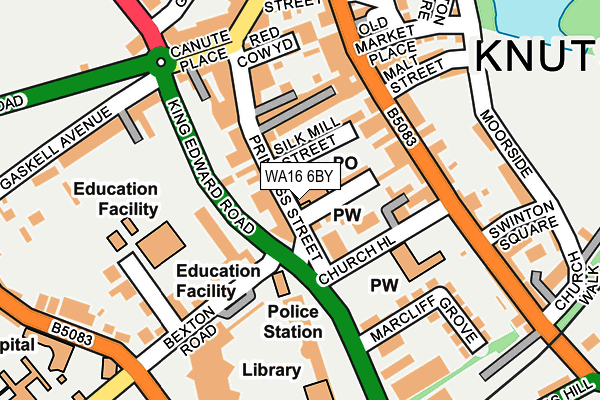 WA16 6BY map - OS OpenMap – Local (Ordnance Survey) WA16 6BY map - OS OpenMap – Local (Ordnance Survey)