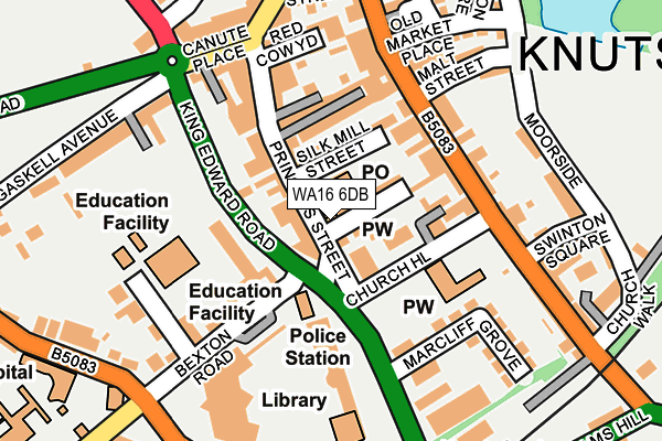 WA16 6DB map - OS OpenMap – Local (Ordnance Survey) WA16 6DB map - OS OpenMap – Local (Ordnance Survey)