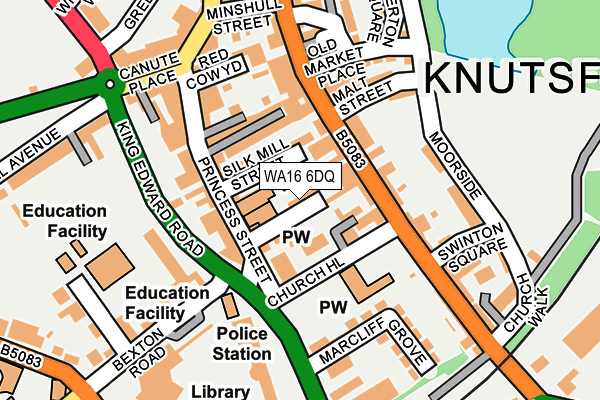 WA16 6DQ map - OS OpenMap – Local (Ordnance Survey) WA16 6DQ map - OS OpenMap – Local (Ordnance Survey)
