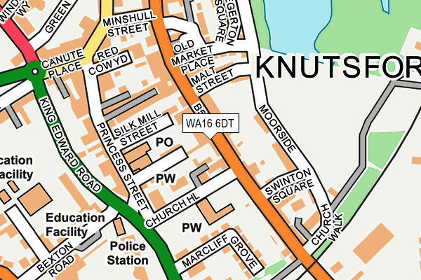 WA16 6DT map - OS OpenMap – Local (Ordnance Survey) WA16 6DT map - OS OpenMap – Local (Ordnance Survey)